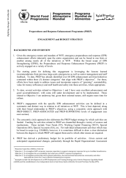 Preparedness and Response Enhancement Programme (PREP