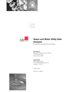 Sewer and Water Utility Rate Analysis