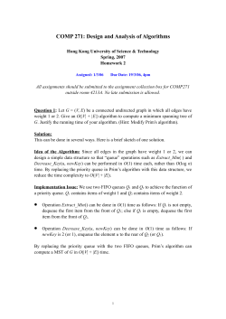 COMP 271: Design and Analysis of Algorithms