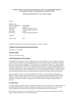 ACRA, the Association of Company Registration Agents