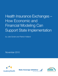 Health Insurance Exchanges – How Economic and