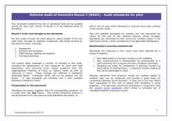 National Audit of Dementia Round 3 (NAD3)