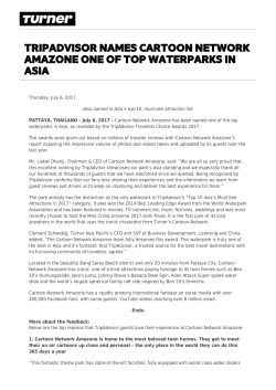 tripadvisor names cartoon network amazone one of top waterparks