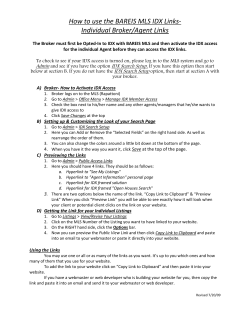 How to use the BAREIS MLS IDX Links