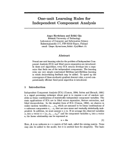 One-unit Learning Rules for Independent Component Analysis