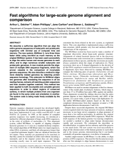 Fast algorithms for large-scale genome alignment and