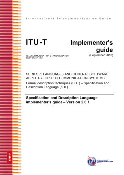 SDL-2010 Implementer`s Guide