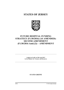 Future Hospital Funding Strategy (P.130/2016): second amendment