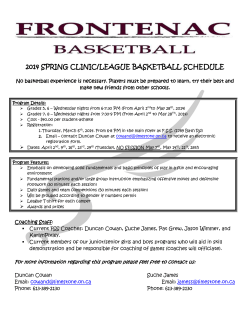 2014 spring clinic/league basketball schedule