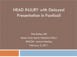 Head Injury - Football
