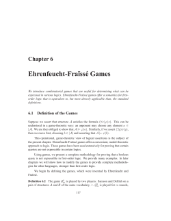 Ehrenfeucht-Fraıss&eacute; Games