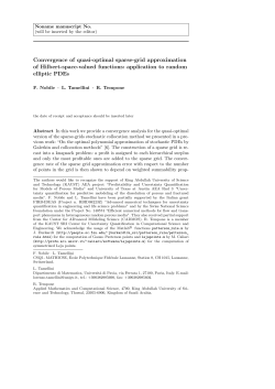 Convergence of quasi-optimal sparse