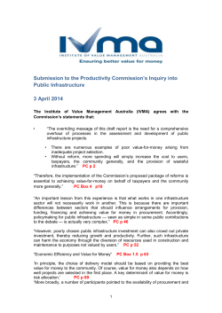 Institute of Value Management - Public Infrastructure