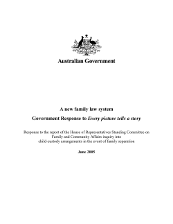 A New Family Law System - Government Response To Every