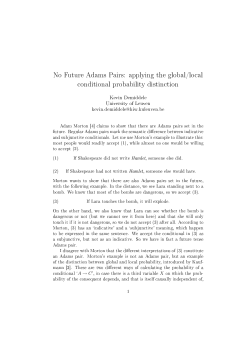 No Future Adams Pairs: applying the global/local