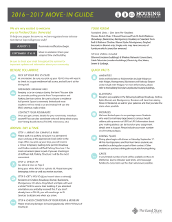 2016&ndash;2017 move-in guide - Portland State University
