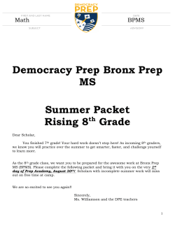 SummerHW: 8th Grade Math