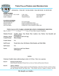 July 14, 2015 - City of Twin Falls