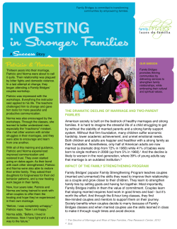 in Stronger Families INVESTING