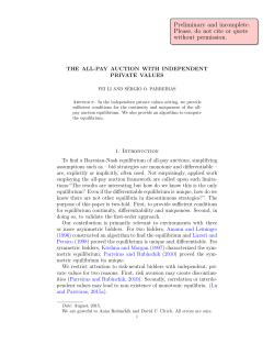 The All-Pay Auction with Independent Private Values