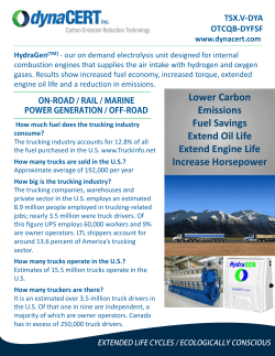 Lower Carbon Emissions Fuel Savings Extend Oil Life Extend