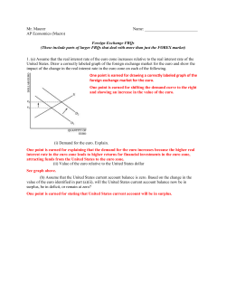 Mr. Maurer Name: AP Economics (Macro) Foreign Exchange FRQs