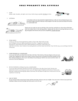 CORE WORKOUT FOR RUNNERS