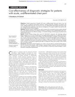 Cost effectiveness of diagnostic strategies for patients with acute