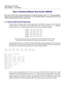 Unit 3: Random-Effects One