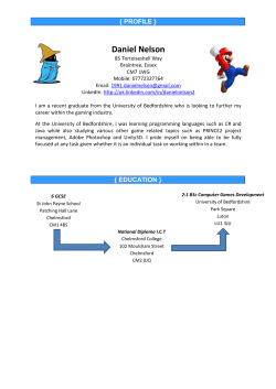 Daniel Nelson - Curriculum Vitae (Game Developer)
