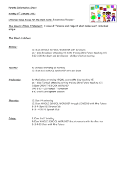 This Week`s Ethos Statement: I value difference and respect what