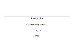 Lanarkshire Outcome Agreement 2016-17