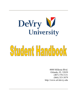 Table of Contents - DeVry University