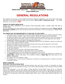 general regulations - Mallala Motor Sport Park