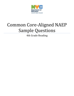 Common Core-Aligned NAEP Sample Questions