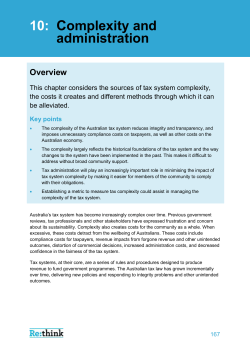 Tax discussion paper