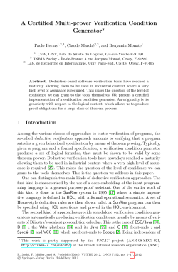 LNCS 7152 - A Certified Multi-prover Verification Condition