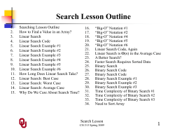 CS1313 Search Lesson