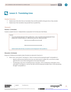 Grade 8 Mathematics Module 2, Topic A, Lesson 3
