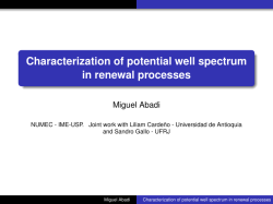 Characterization of potential well spectrum in renewal