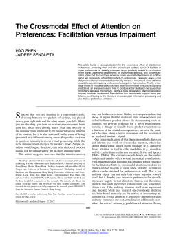 The Crossmodal Effect of Attention on Preferences