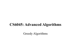 Greedy Algorithms