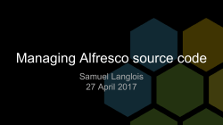 Managing Alfresco source code