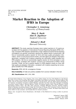Market Reaction to the Adoption of IFRS in Europe