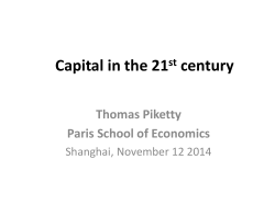 Thomas Piketty Academic year 2013-2014