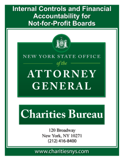 Internal Controls - Charities Bureau