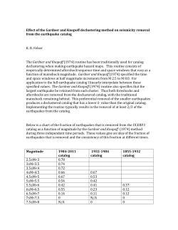 Effect of the Gardner and Knopoff declustering method on seismicity