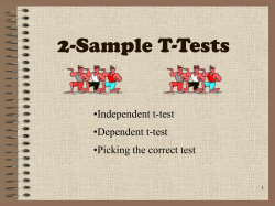 Independent and Dependent t