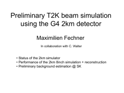 Preliminary T2K beam simulation using the G4 2km detector