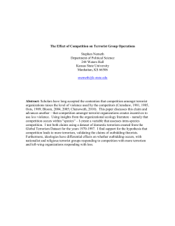 The Effect of Competition on Terrorist Group Operations